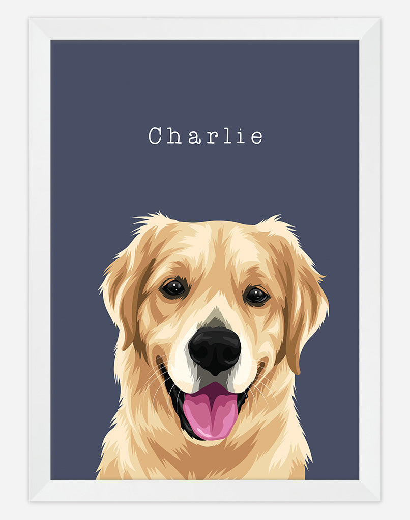 Custom Pet Portrait - One Pet - A4 - Unframed - Australia