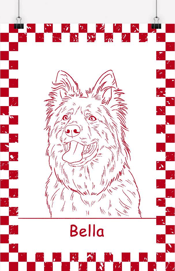 Custom Pet Line Drawing