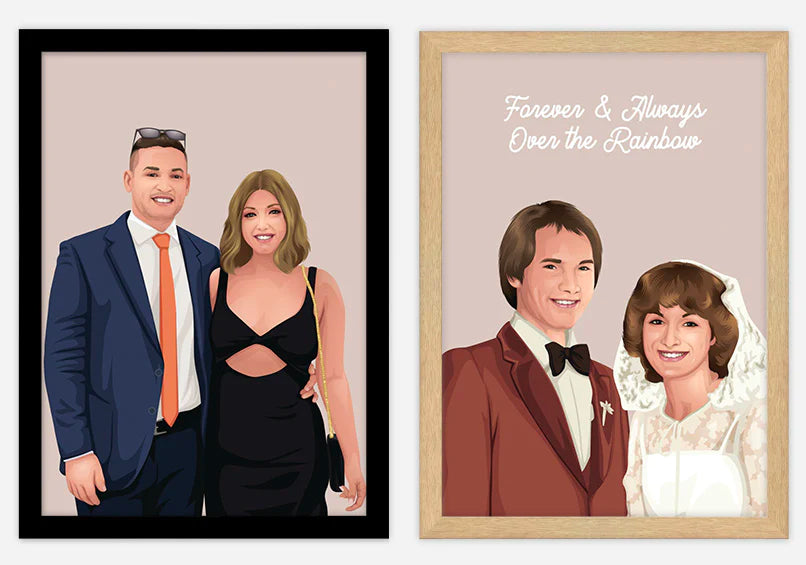 Custom Couple Illustration from Photos