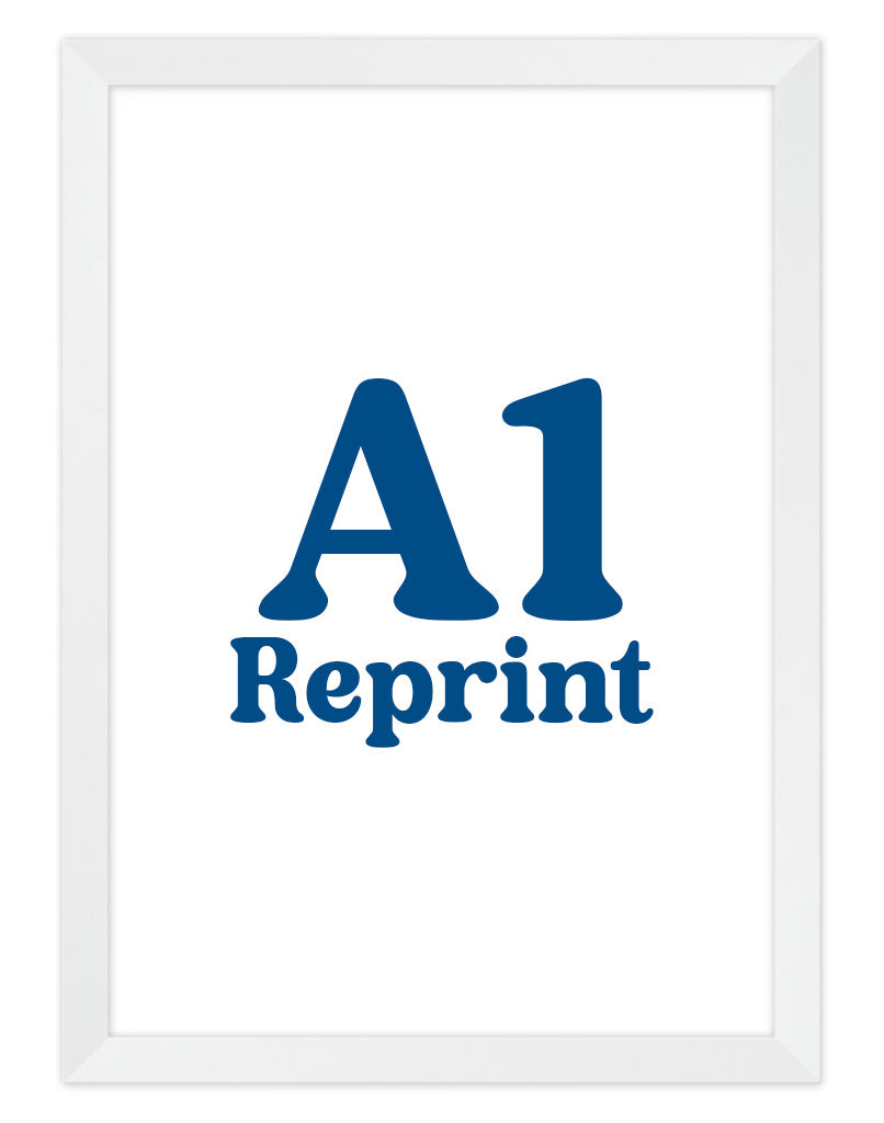 Reprint Service (Existing Artwork) - A1 - White Frame - Australia