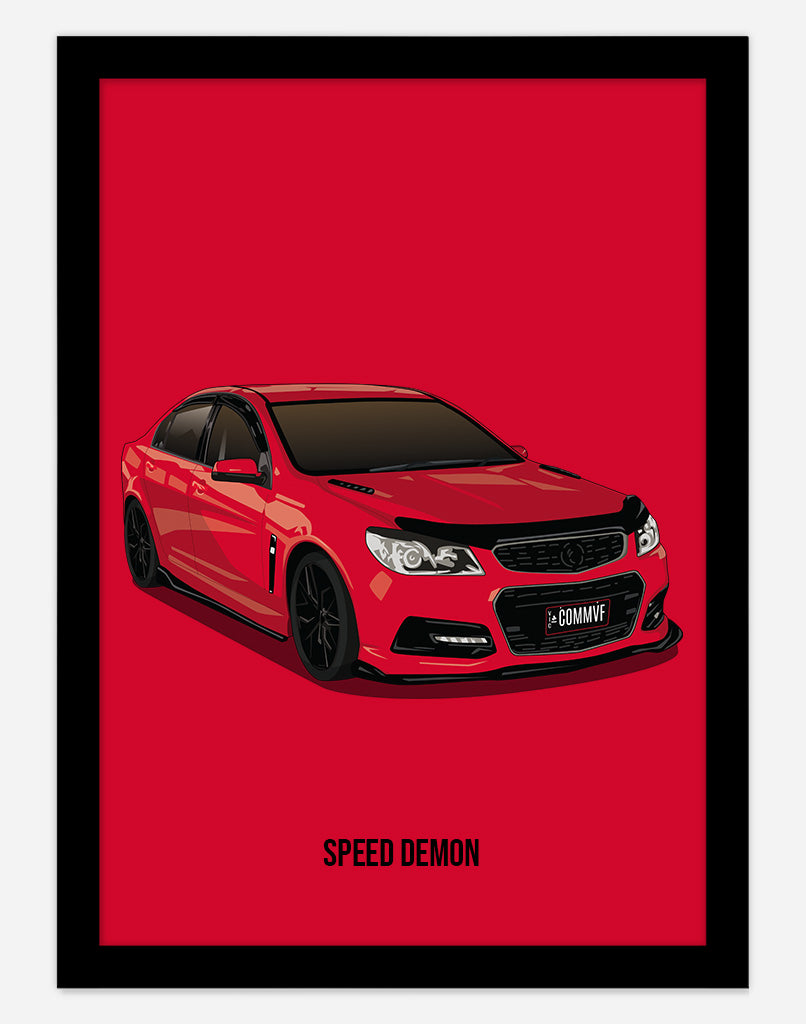 Custom Car Portrait - A4 - Black Frame - Portrait Australia