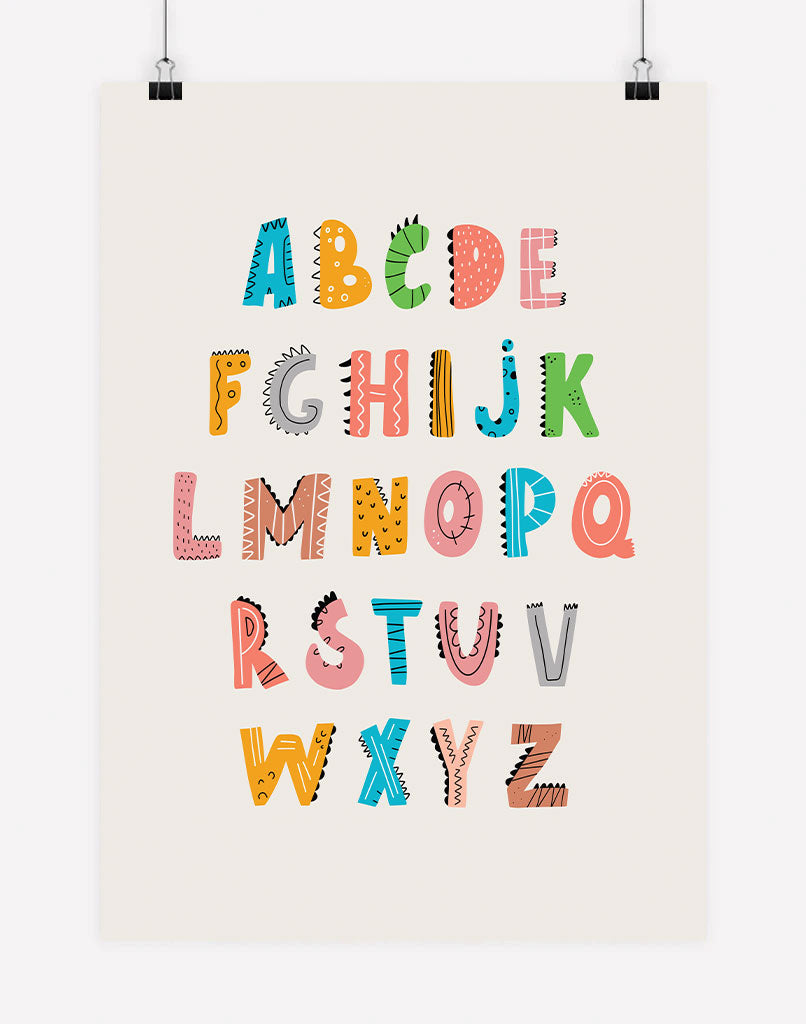 Dinosaur Alphabet - A4 - Unframed - Australia