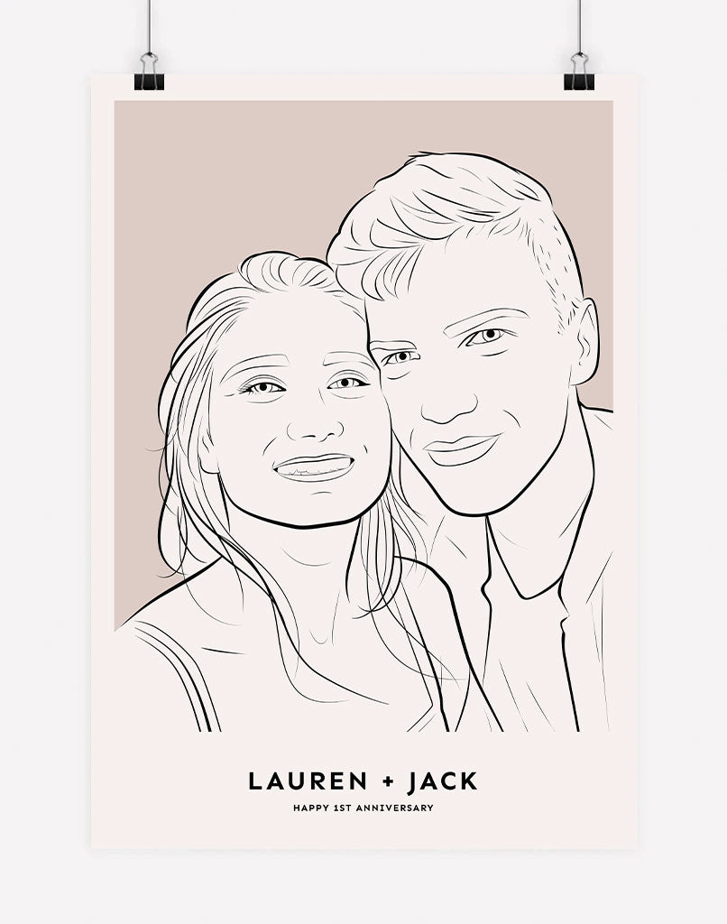 Custom Couple Portrait - Poster Print