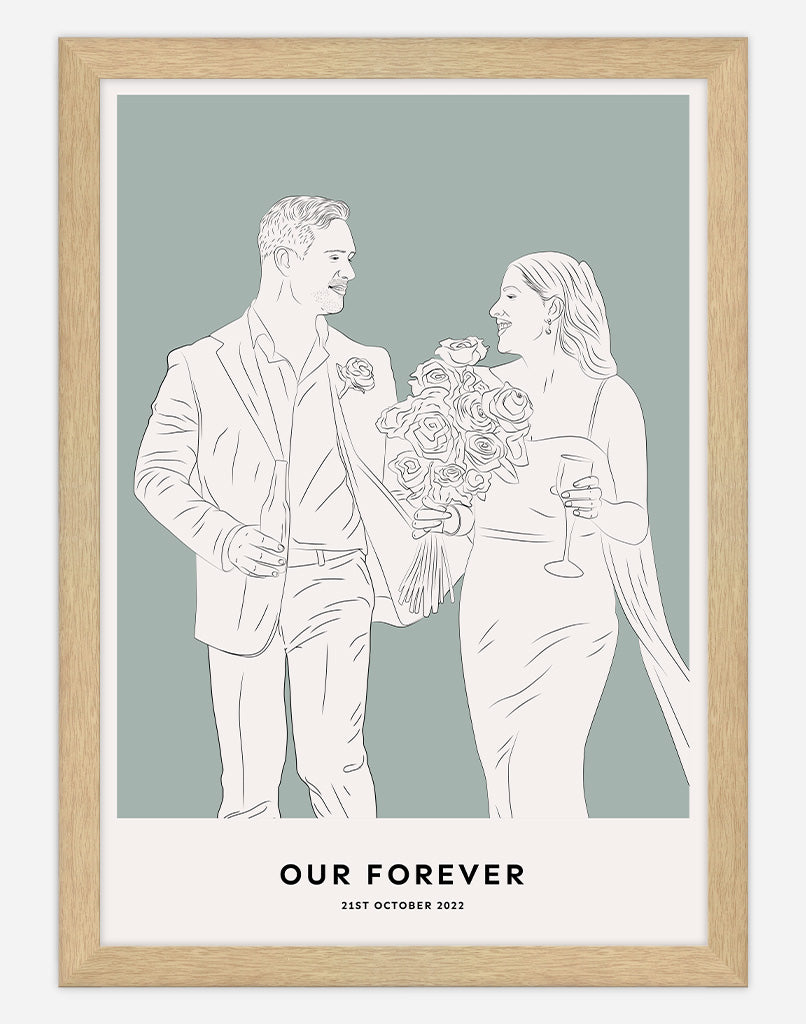 Custom Couple Portrait - Timber Frame