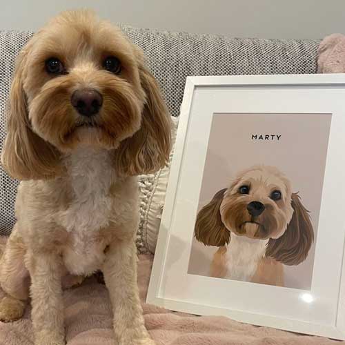 Pet Portrait Review Customer Photo