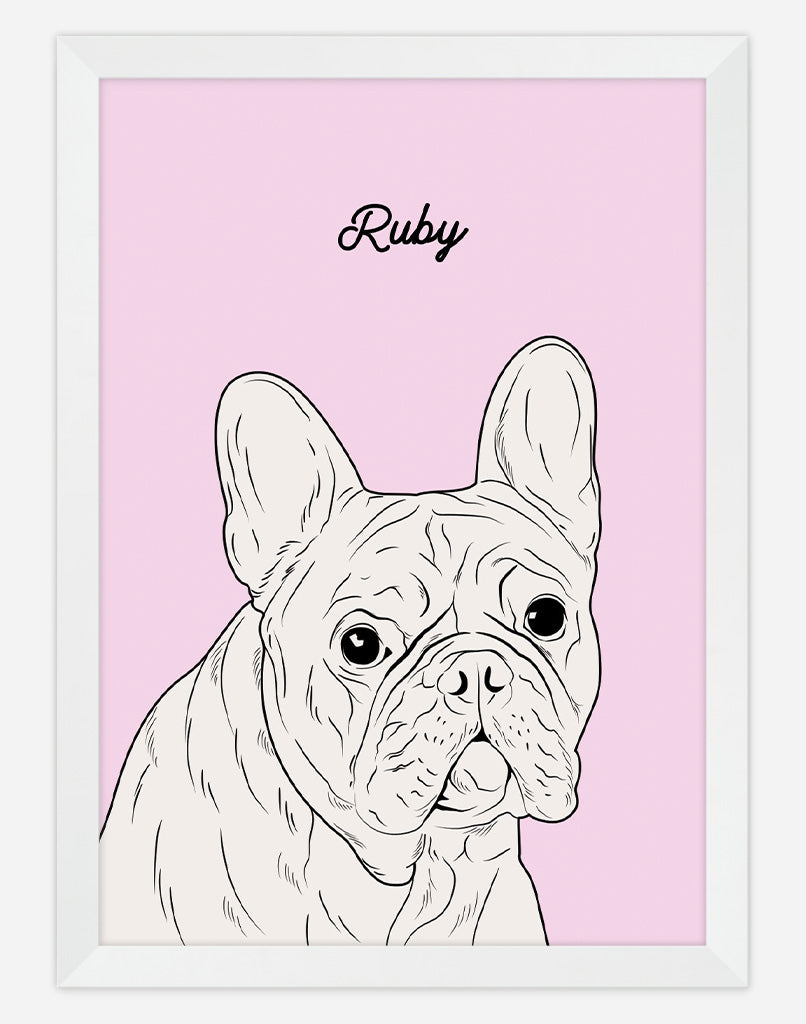 Custom Pet Portrait Minimal Style Dog Portrait