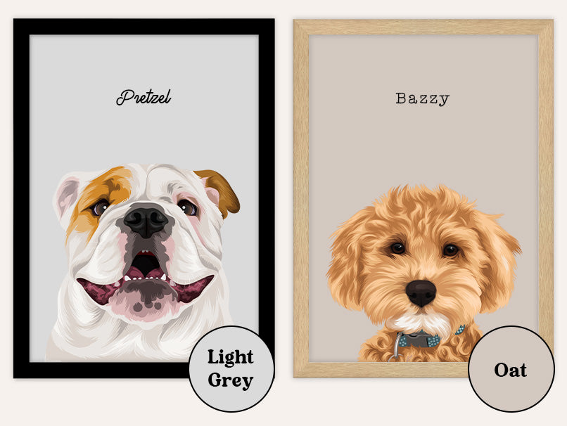 Framed Dog Portraits - Pet Portraits