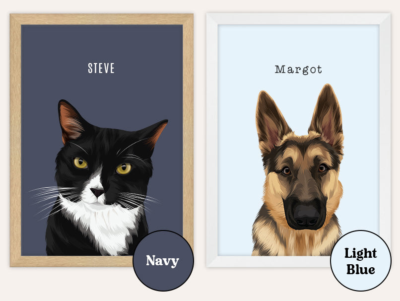 Cat Portrait Framed