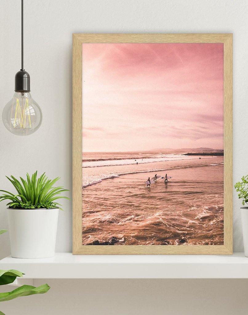 Photography Wall art of beach at sunset - Framed or Unframed - Australian Wall Art