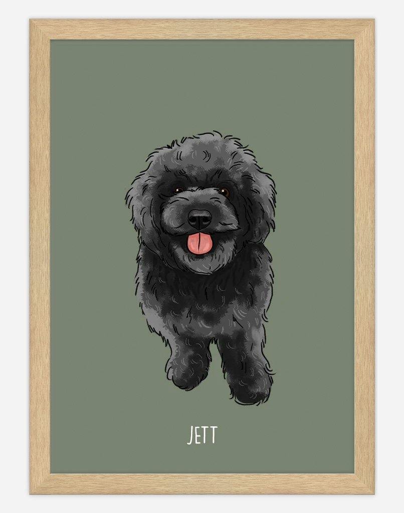 Custom Pet Portrait - Doodle Style - A4 - Unframed - One Australia