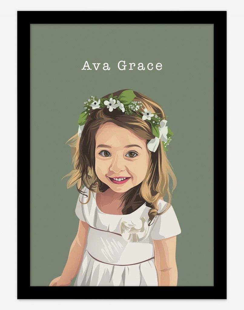 Custom Child Portrait - A4 - Unframed - One Australia