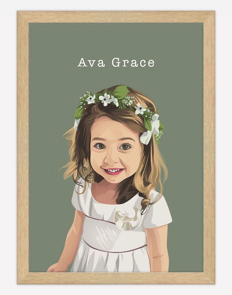 Custom Child Portrait - A4 - Unframed - One Australia