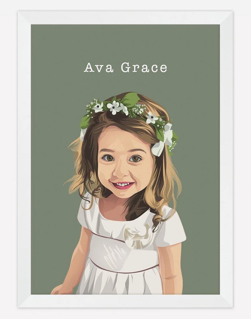 Custom Child Portrait - A4 - Unframed - One Australia