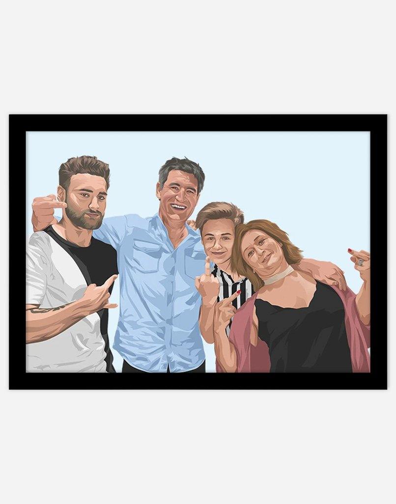 Custom Family Portrait - A4 - Unframed - One Australia