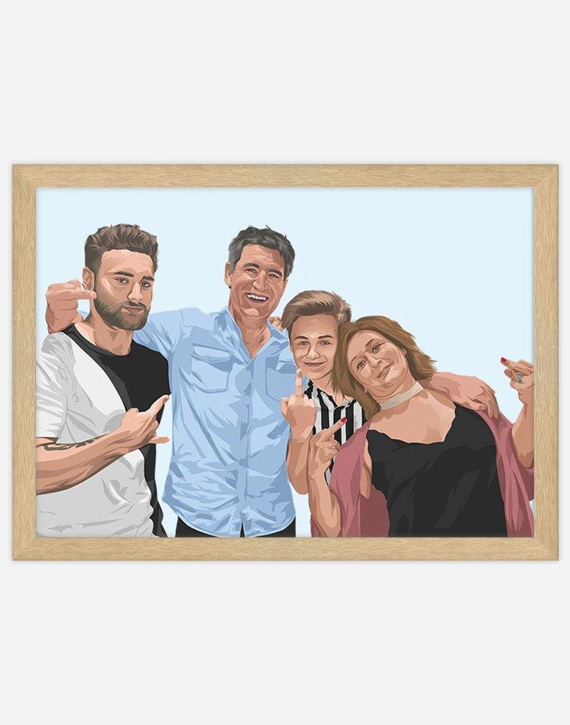 Custom Family Portrait - A4 - Unframed - One Australia