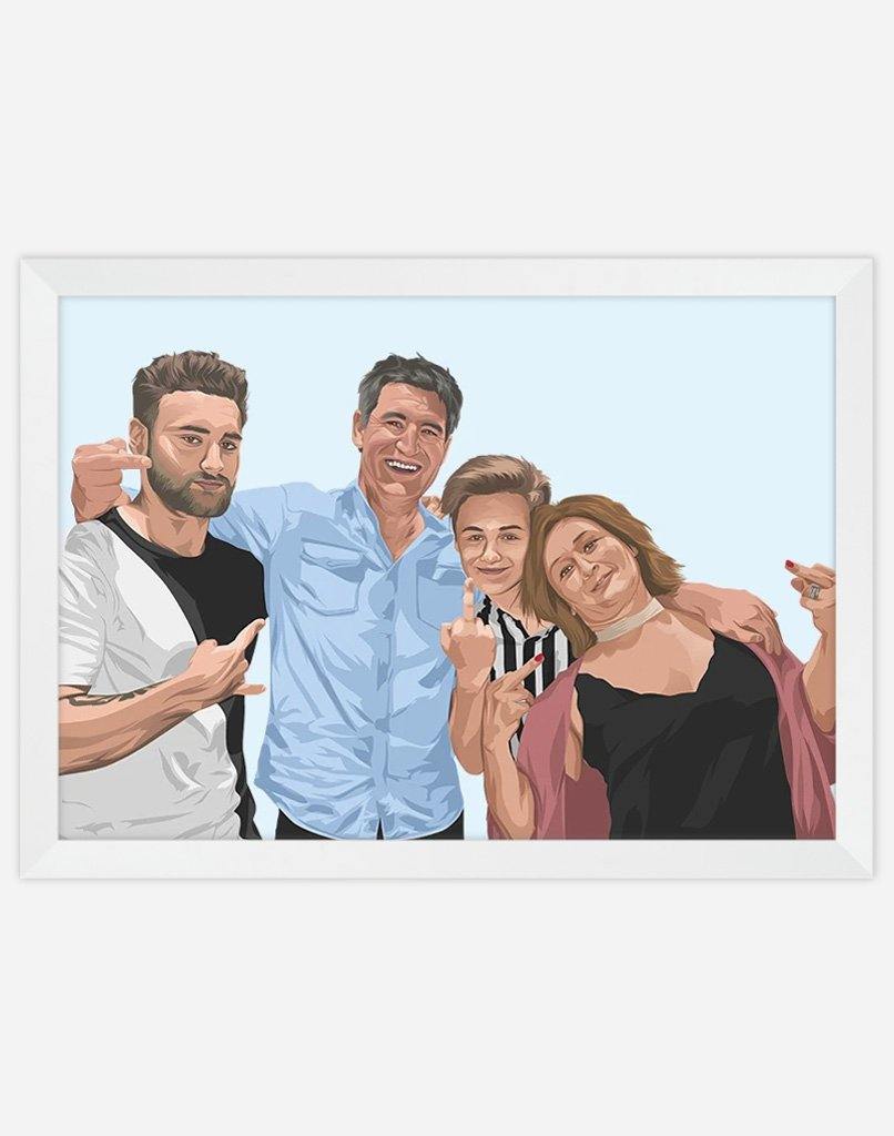 Custom Family Portrait - A4 - Unframed - One Australia