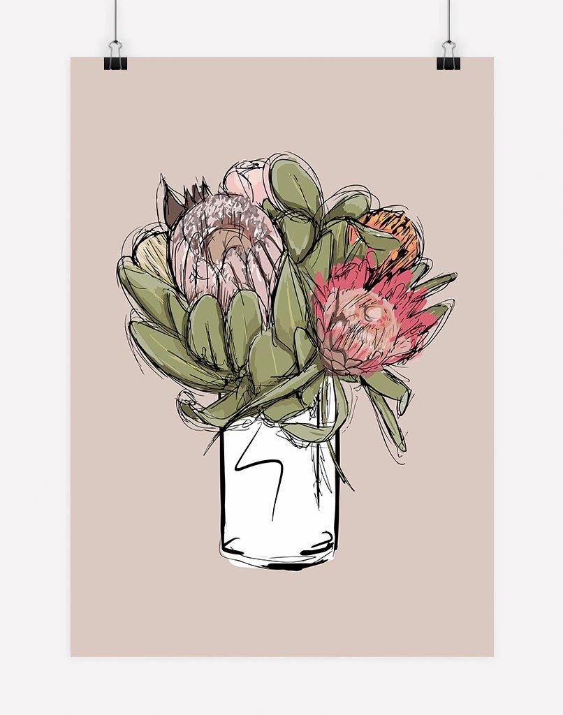 Native Flowers | Wall Art - A4 - Unframed - Australia