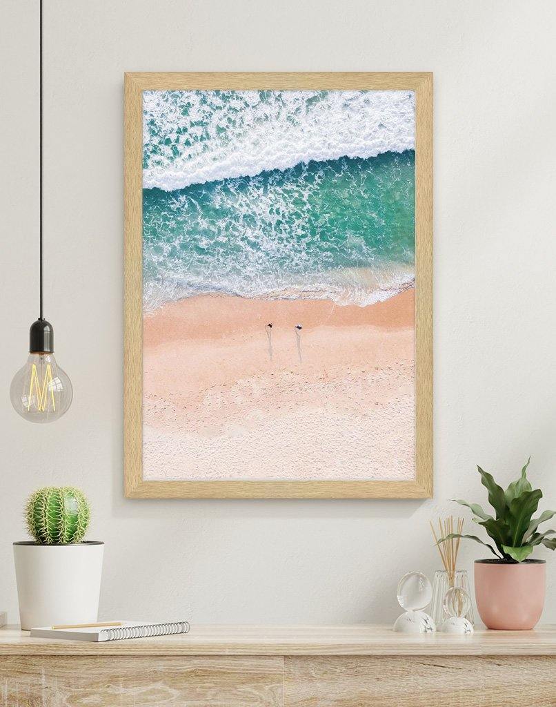 Aerial Beach | Photography - Wall Art - A4 - Unframed - Australia