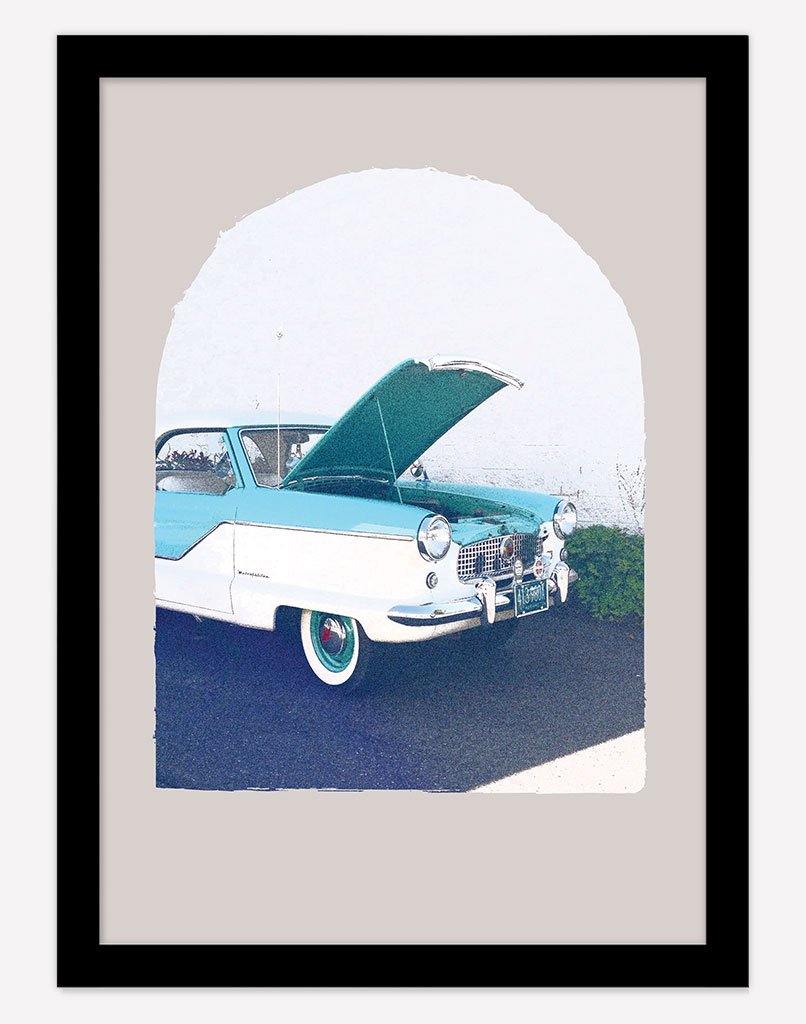 Pop The Bonnet | Photography - Wall Art - A4 - Black Frame - Blush Australia