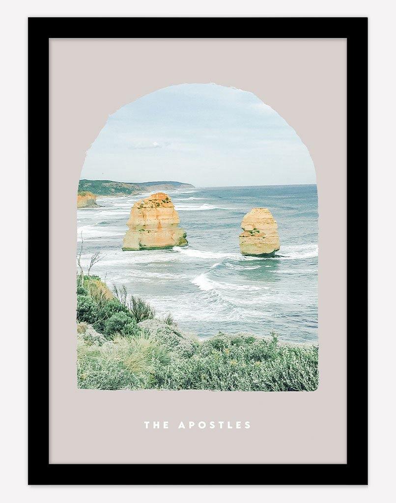 The Apostles | Photography - Wall Art - A4 - Black Frame - Blush Australia