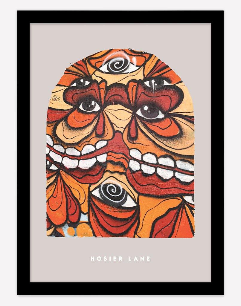 Hosier Lane | Photography - Wall Art - A4 - Black Frame - Blush Australia