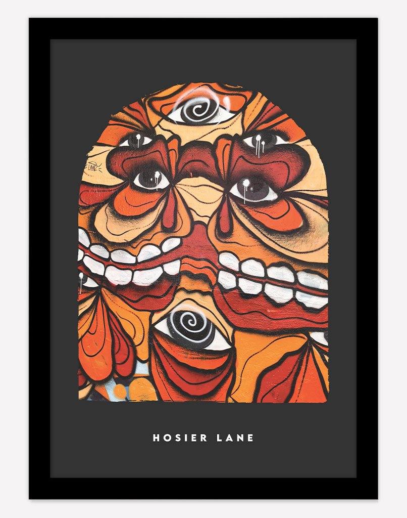 Hosier Lane | Photography - Wall Art - A4 - Black Frame - Dark Grey Australia