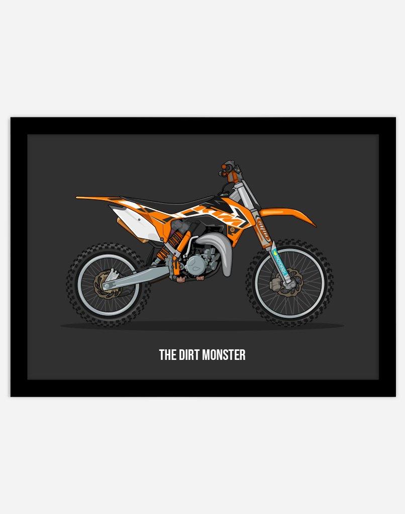 Custom Motorbike Portrait - A4 - Unframed - Portrait Australia