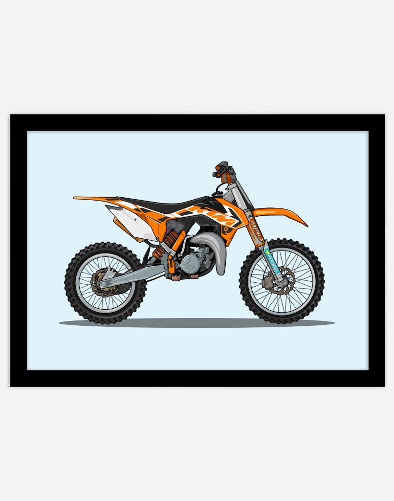 Custom Motorbike Portrait - A4 - Unframed - Portrait Australia