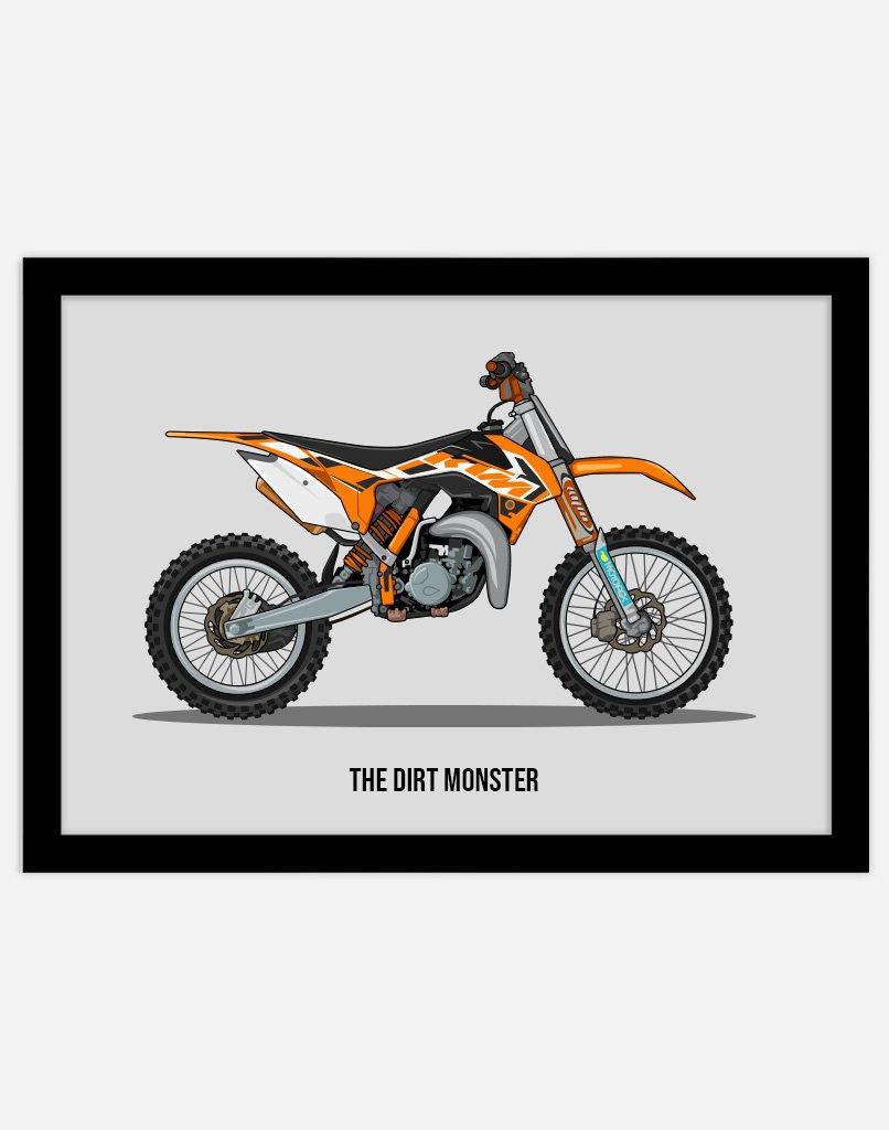 Custom Motorbike Portrait - A4 - Unframed - Portrait Australia