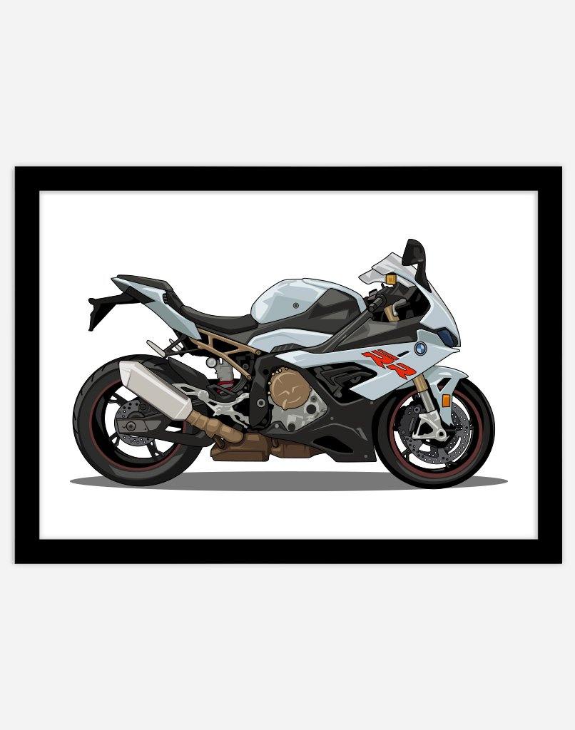 Custom Motorbike Portrait - A4 - Unframed - Portrait Australia