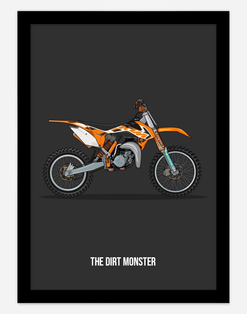 Custom Motorbike Portrait - A4 - Unframed - Portrait Australia