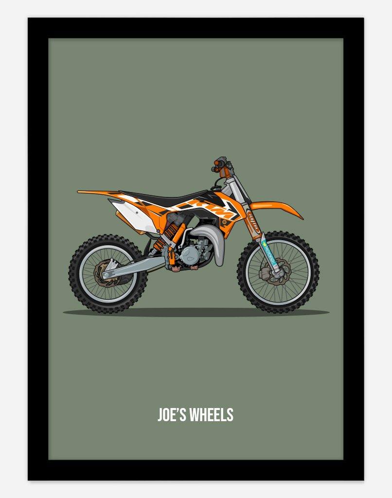 Custom Motorbike Portrait - A4 - Unframed - Portrait Australia
