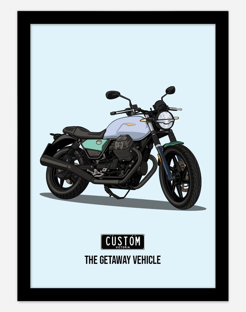 Custom Motorbike Portrait - A4 - Unframed - Portrait Australia
