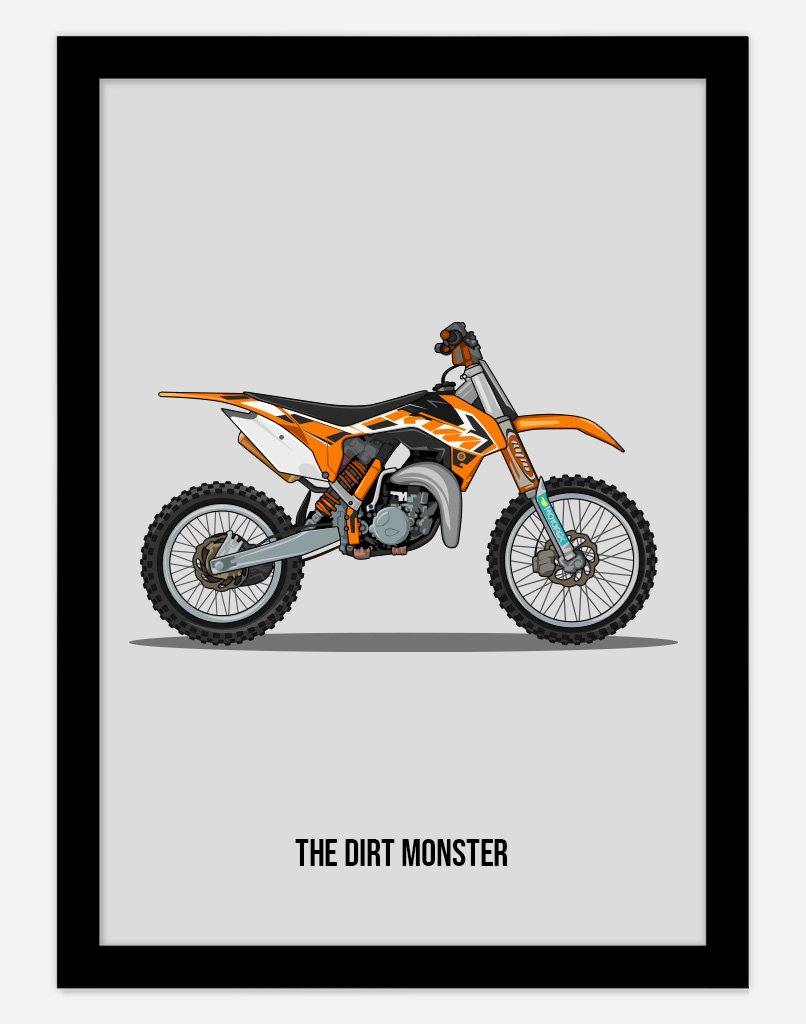 Custom Motorbike Portrait - A4 - Unframed - Portrait Australia