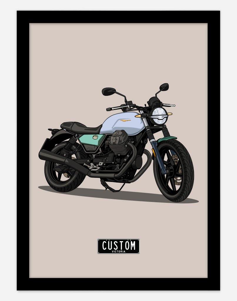 Custom Motorbike Portrait - A4 - Unframed - Portrait Australia