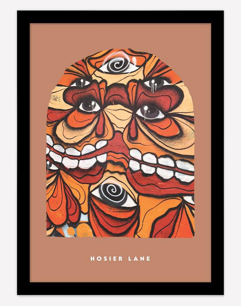 Hosier Lane | Photography - Wall Art - A4 - Black Frame - Rust Australia