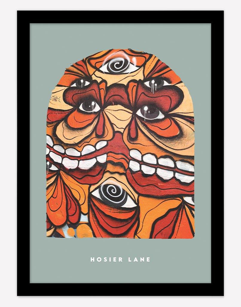Hosier Lane | Photography - Wall Art - A4 - Black Frame - Sage Australia