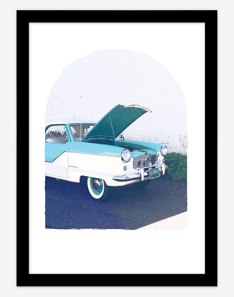 Pop The Bonnet | Photography - Wall Art - A4 - Black Frame - White Australia