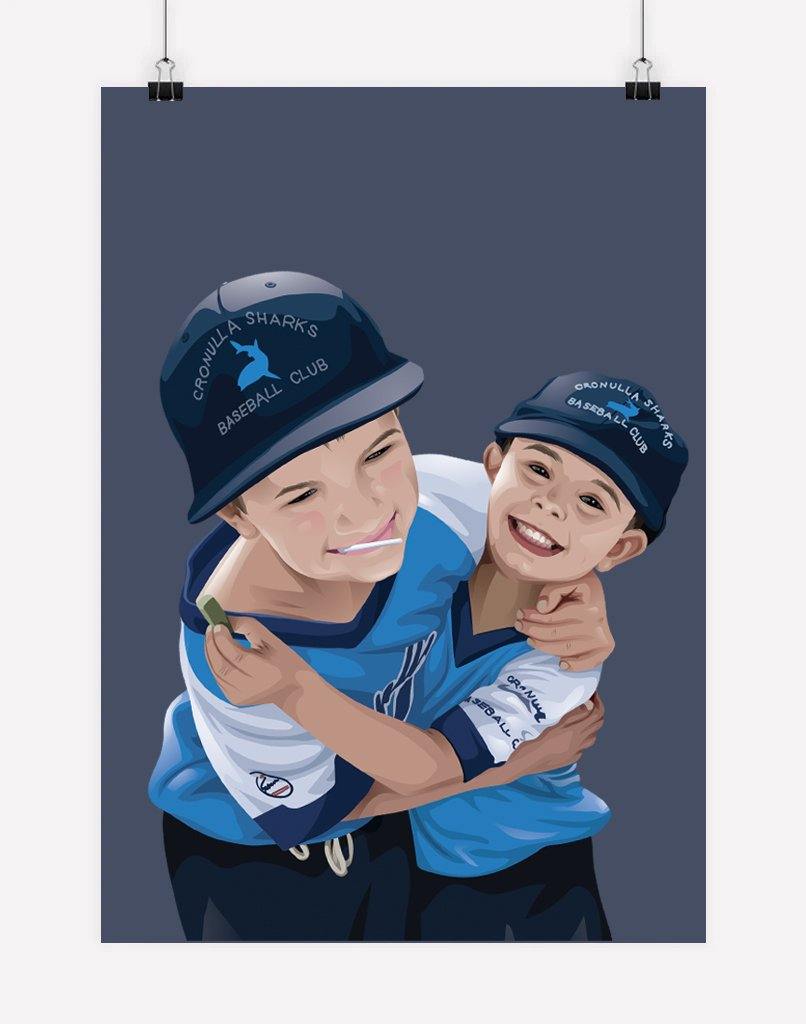 Custom Family Portrait - A4 - Unframed - One Australia