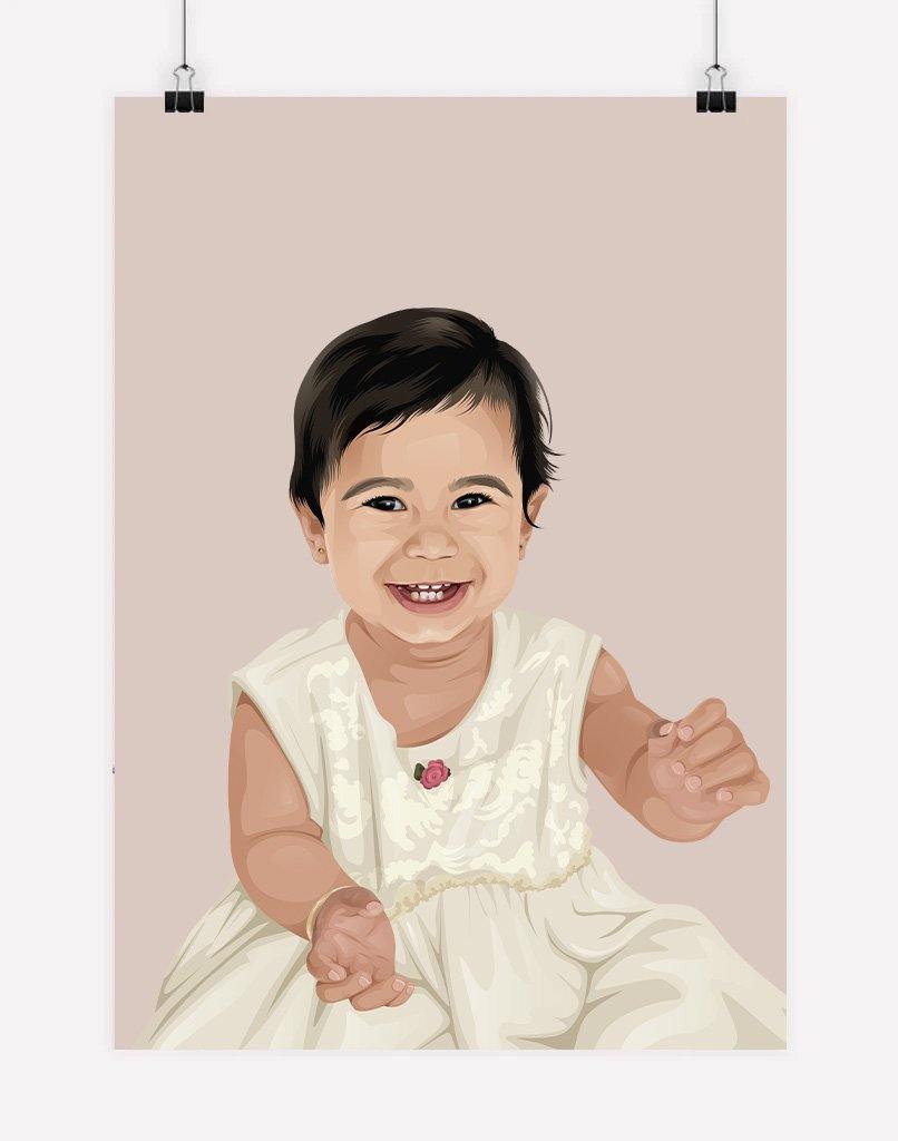 Custom Child Portrait - A4 - Unframed - One Australia
