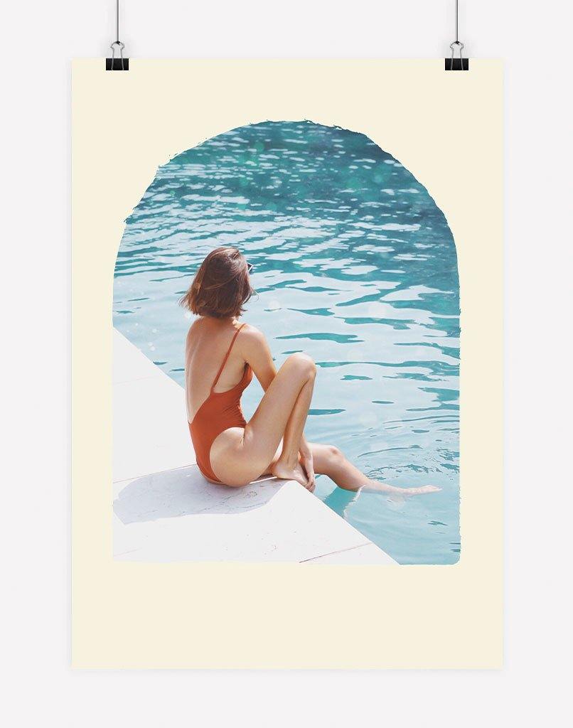 Poolside | Photography - Wall Art - A4 - Unframed - Cream Australia