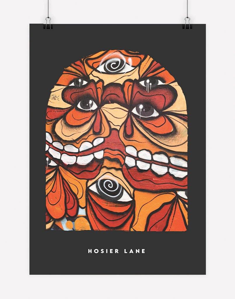 Hosier Lane | Photography - Wall Art - A4 - Unframed - Dark Grey Australia