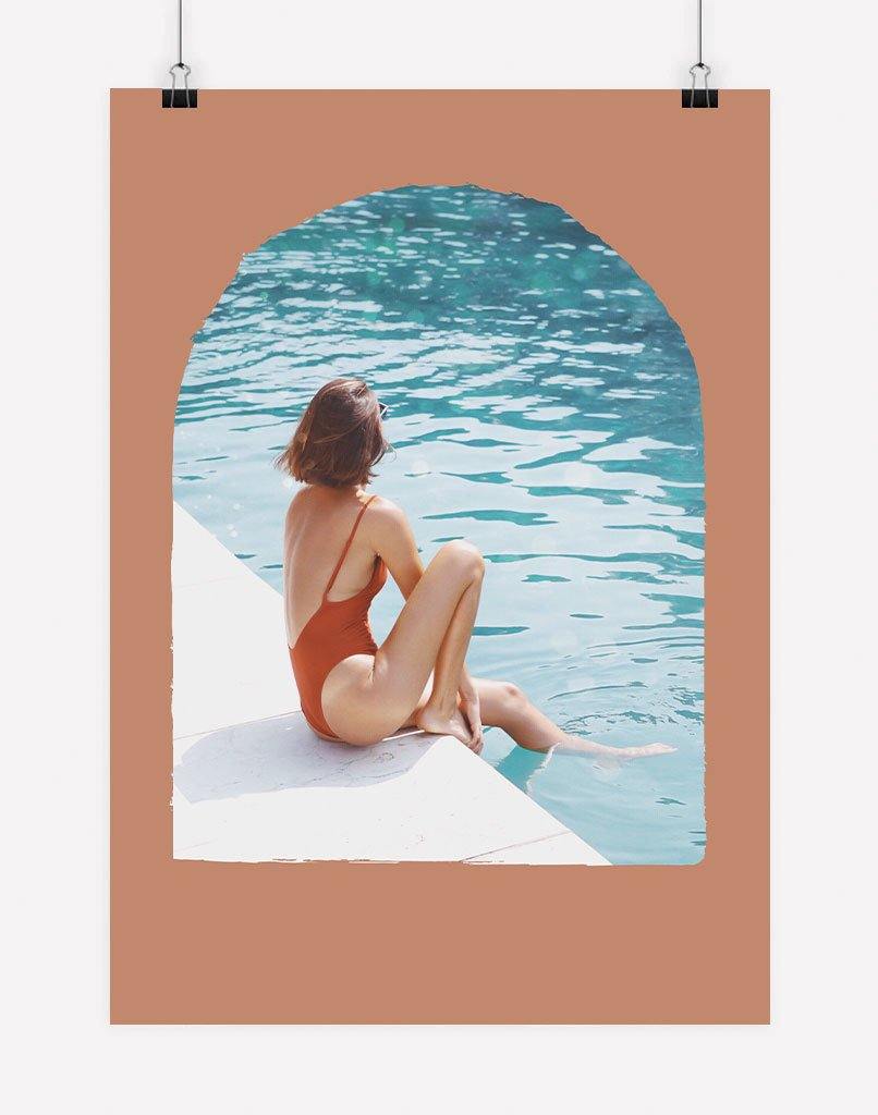 Poolside | Photography - Wall Art - A4 - Unframed - Rust Australia