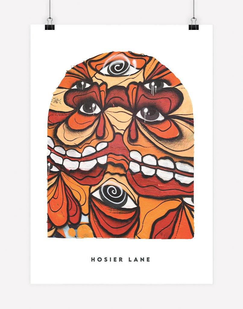 Hosier Lane | Photography - Wall Art - A4 - Unframed - White Australia