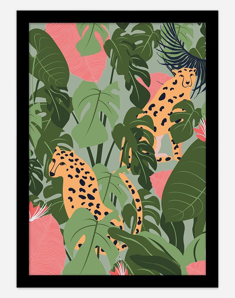 Ain't No Cheetah | Wall Art - A4 - Black Frame - Sage Australia