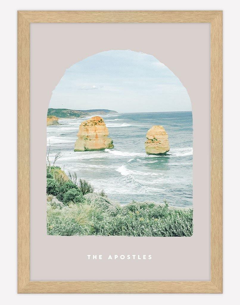 The Apostles | Photography - Wall Art - A4 - Timber Frame - Blush Australia