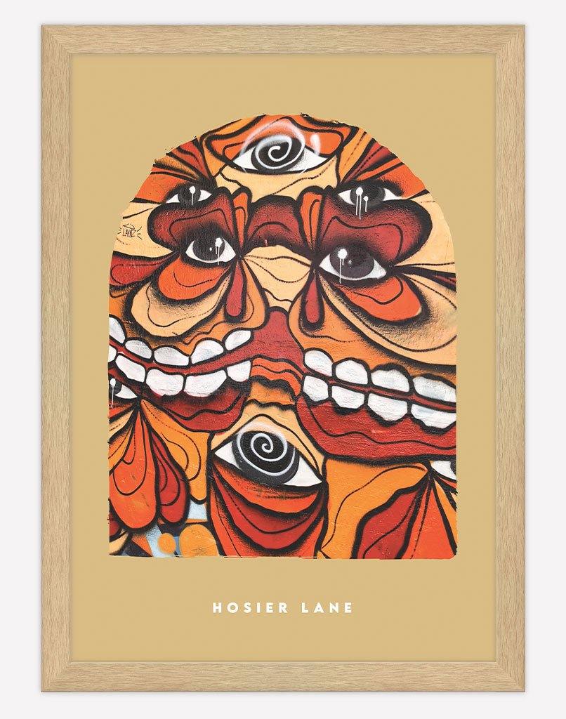 Hosier Lane | Photography - Wall Art - A4 - Timber Frame - Golden Australia