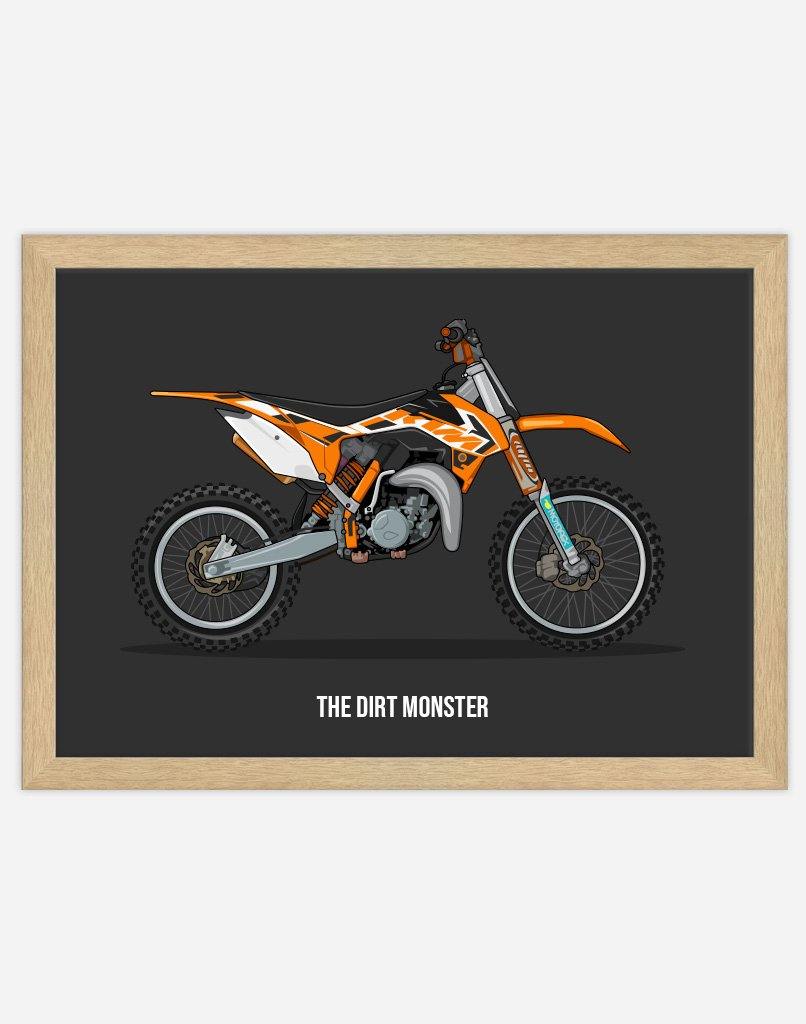 Custom Motorbike Portrait - A4 - Unframed - Portrait Australia