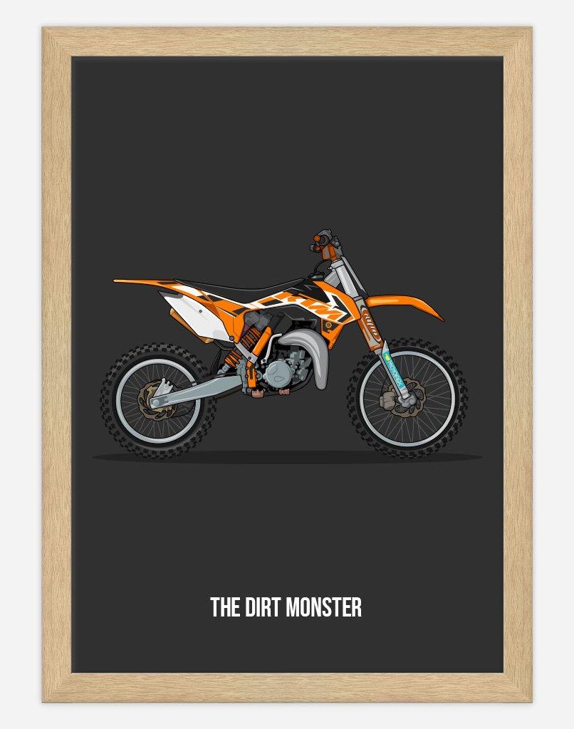 Custom Motorbike Portrait - A4 - Unframed - Portrait Australia