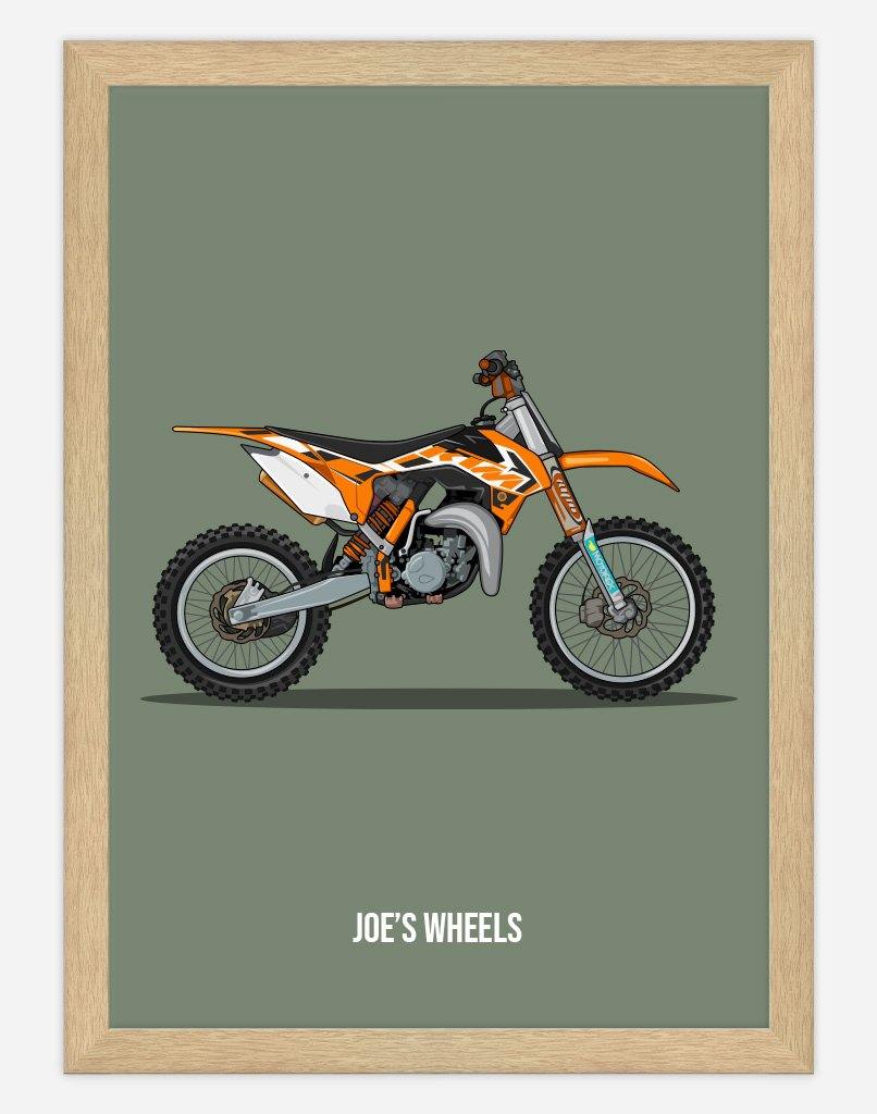 Custom Motorbike Portrait - A4 - Unframed - Portrait Australia